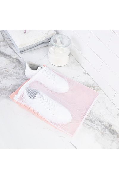 Ocean Home Textile Pink Color Shoe Washing Net 35 X 40 Cm