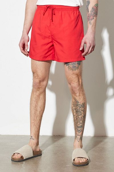 WRANGLER Regular Fit Red Men's Swim Shorts