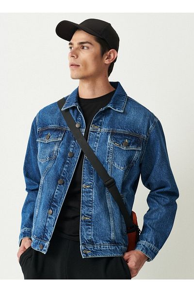 Riders by Lee Trucker Regular Fit - 100% Cotton Blue Jean Jeans Jacket