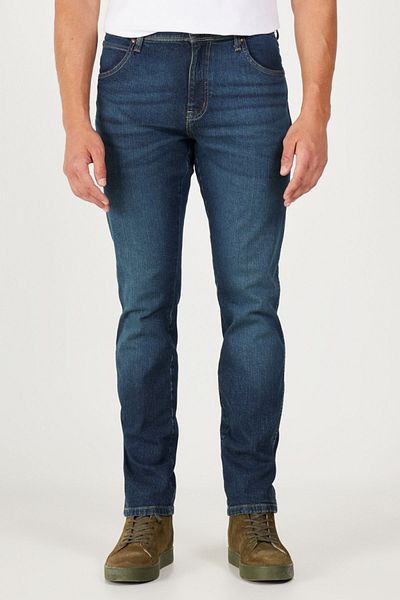 WRANGLER Modré elastické džínové džíny Texas Slim Fit - normální pas