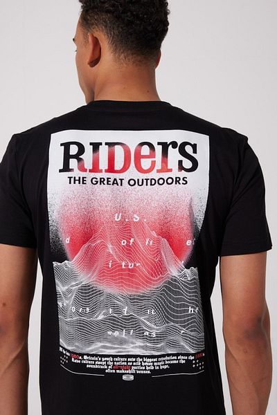 Riders by Lee Černé tričko Regular Fit Crew Neck 100% bavlna