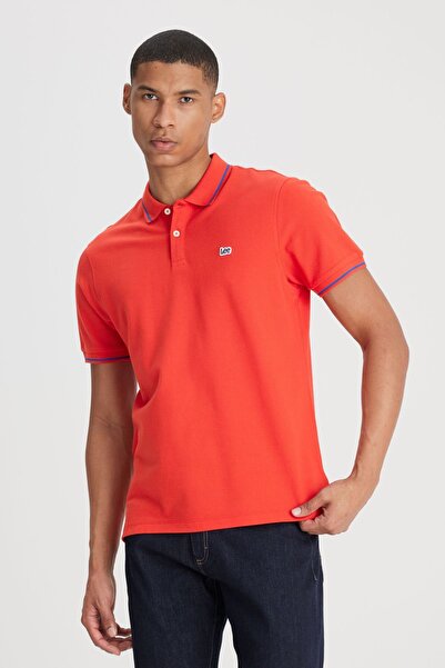 Lee Slim Fit Dar Kesim Polo Yaka %100 Pamuk Tişört