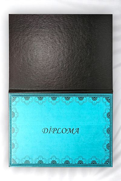 ankara menü A4 Certificate Container - Leather Velvet, Printed Diploma Case