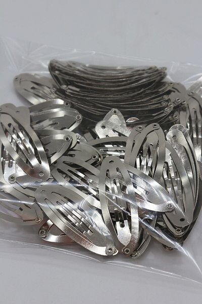Hobimos 6 Cm Nickel Plated Snap Buckle Silver Color 100 Pieces Snap Buckle