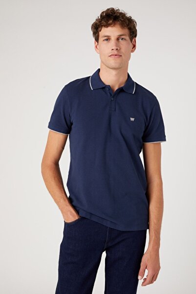 WRANGLER Regular Fit Normal Kesim %100 Pamuk Polo Yaka Lacivert Tişört