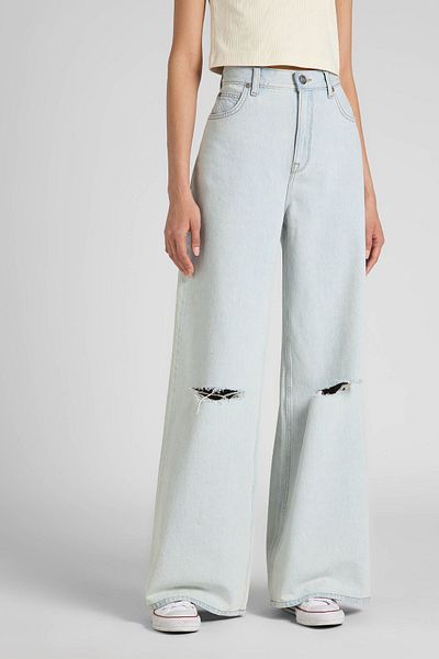 Lee DrewFit - Jeans mit hoher Taille und weitem Bein, 100 % Baumwolle