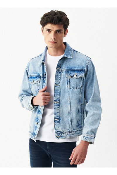 Riders by Lee Trucker Regular Fit 100% Cotton Light Blue Jean Jeans Jacket