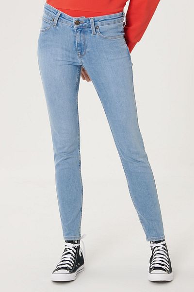 Lee Super Skinny Fit Slim Fit Skinny Leg Scarlett Damen Hellblaue Baumwoll-Stretch-Jeans-Denim-Jeans