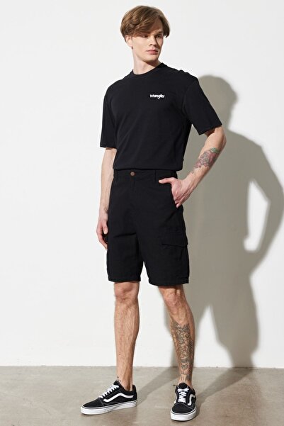 WRANGLER Regular Fit Normal Kesim %100 Pamuk Normal Bel Siyah Şort