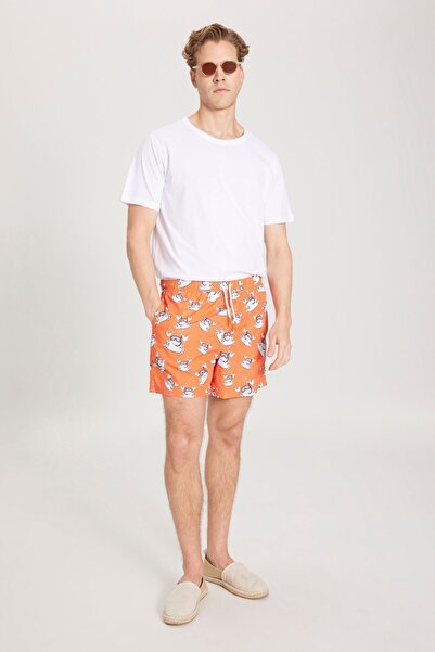 WRANGLER Regular Fit Turuncu Erkek Deniz Şortu