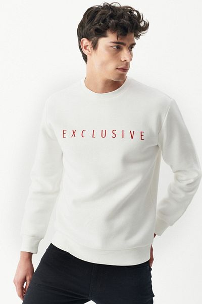 Riders by Lee Crew Neck RaisedLooseFit Εκρού φούτερ