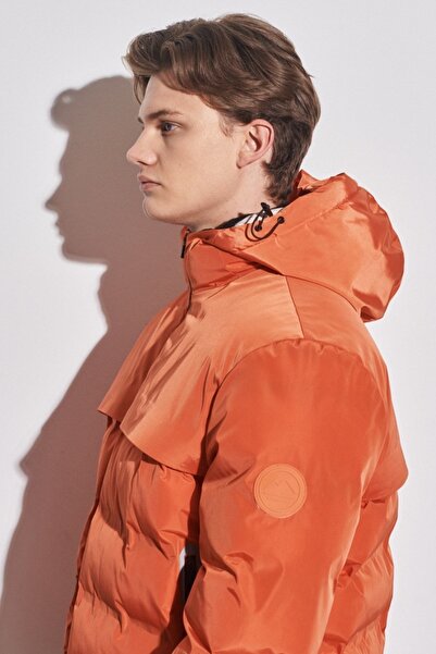 ALL TERRAIN GEAR -x- Wrangler Πορτοκαλί φουσκωτό παλτό με κουκούλα All Terrain Gear Regular Fit