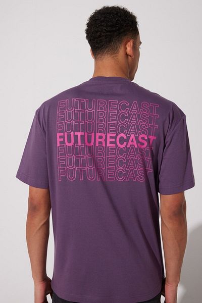 Riders by Lee Lilafarbenes T-Shirt mit Rundhalsausschnitt und lockerer Passform aus 100 % Baumwolle