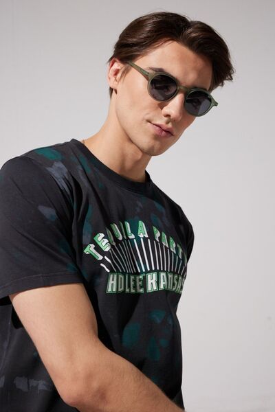 Lee Regular Fit Normal Cut 100% Cotton Crew Neck Black T-Shirt