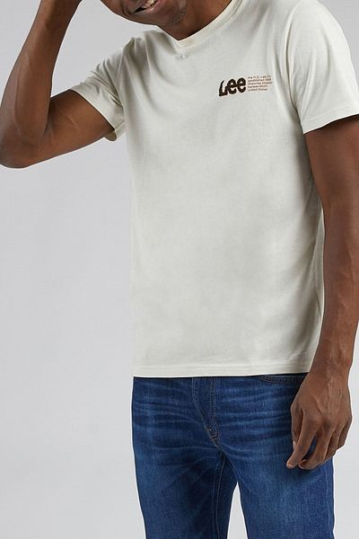 Lee Ecru Crew Neck 100% bavlna Regular Fit tričko