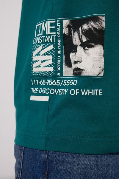 Riders by Lee Μπλουζάκι GreenLooseFit Crew Neck 100% βαμβακερό