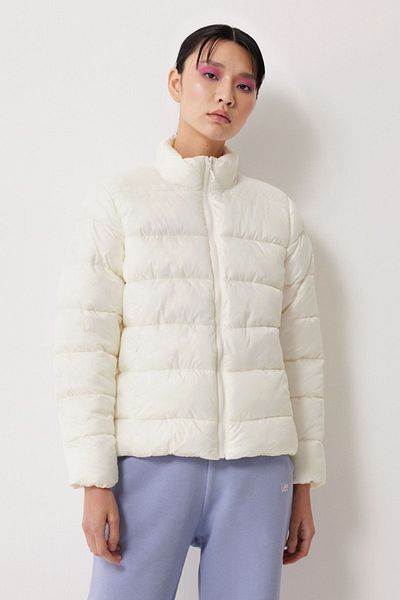 Lee Beige Color Regular Fit Stand Collar Puffer Jacket