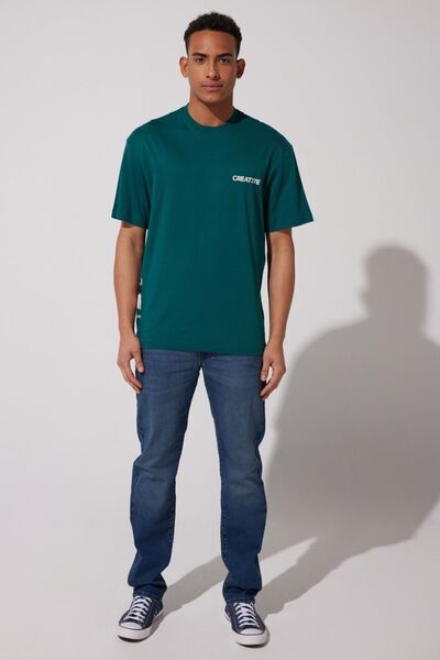 Riders by Lee Μπλουζάκι GreenLooseFit Crew Neck 100% βαμβακερό