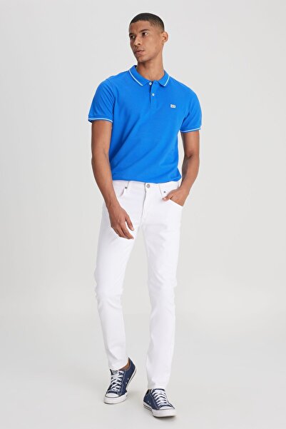 Lee Luke Slim Fit Slim Fit Low Waist Skinny Leg Stretchy White Men's Trousers