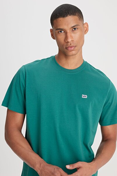 Lee Зелена горловина екіпажу 100 бавовна Regular Fit Tisort
