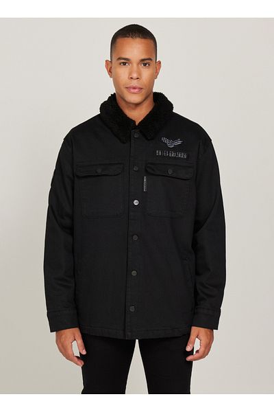 Lee Men's Denim Overshirt Jacket Black - L 232095001