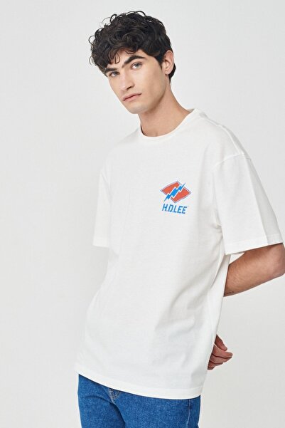 Lee Bisiklet Yaka %100 Pamuk Siyah Kadın Crop T-shirt