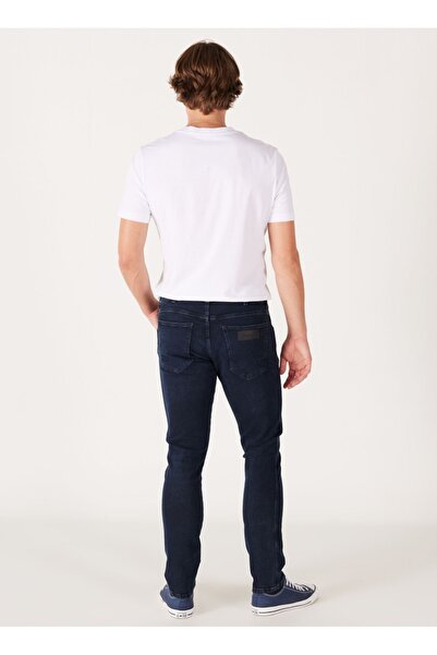 WRANGLER Larston Slim Fit Slim Fit Low Waist Skinny Leg Blue Men's Flexible Jean Denim Jeans Pants