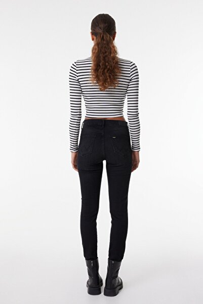 WRANGLER Blugi skinny din bumbac elastic cu talie înaltă - Blugi de damă
