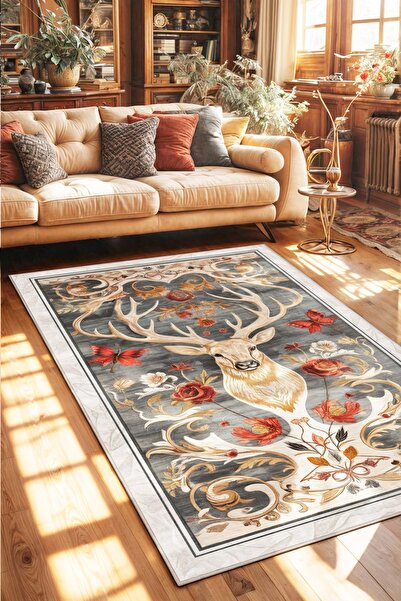 West Home Harry Potter Temalı Yıkanabilir Kaymaz Taban Leke Tutmaz Salon Halısı Mutfak Halısı ve Yolluk