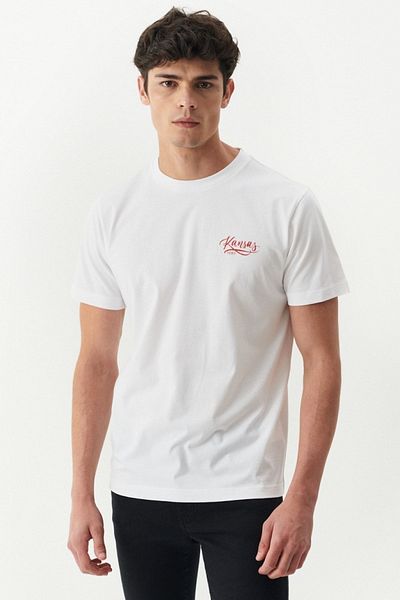 Riders by Lee Μπλουζάκι με λαιμόκοψη εκρού Regular Fit