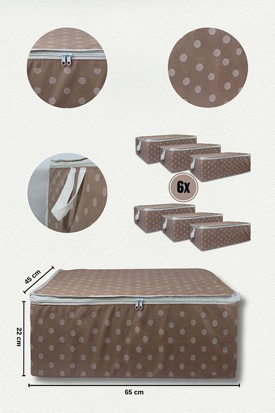 ADARYA HOME Canapea extensibilă cu 6 locuri, tip bază de pernă, resturi de depozitare a hainelor - resturi de bază, model cu buline (ROZ PUDRĂ)