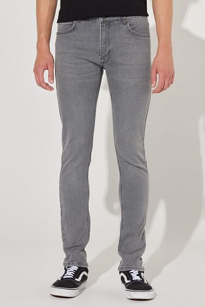 Lee Malone Skinny Fit Slim fit Χαμηλή μέση πολύ στενό πόδι Γκρι ανδρικό ελαστικό τζιν τζιν παντελόνι