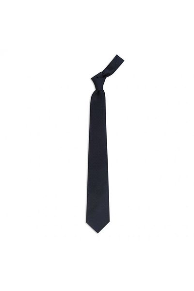 1001 Kravat Navy Blue Patterned 8 cm Wide Silk Tie