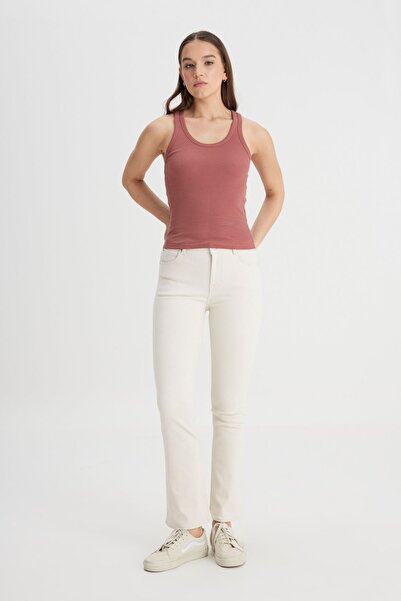 Lee Slim Fit Dar Kesim Kiremit Rengi Tişört