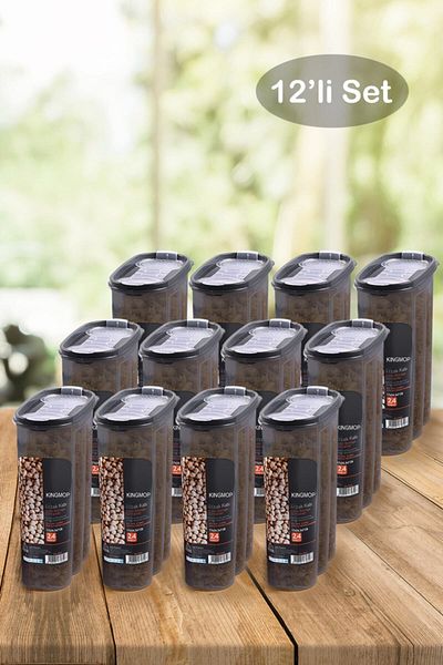 PINARAalways 12 Pieces Food Storage Set - Large Size, Leak Proof Lid, 2400 ml