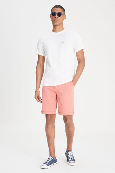 Lee Rote Shorts mit normaler Passform – normaler Schnitt und Taille