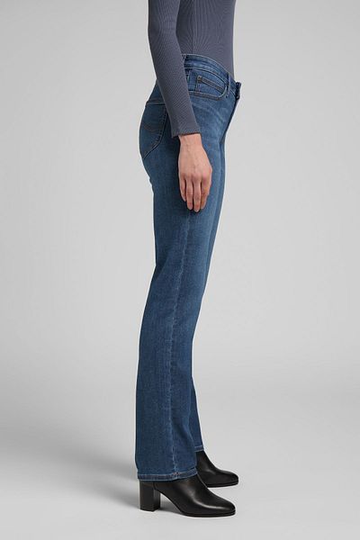 Lee Marion Stright Fit Denim-Stretch-Jeanshose mit normaler Taille