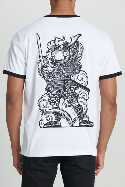 Lee Weißes T-Shirt mit normaler Passform, 100 % Baumwolle, Rundhalsausschnitt