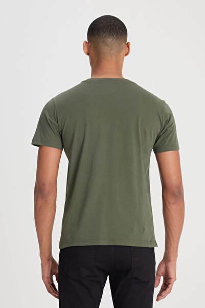 Lee Lightweight Graphic Men's Khaki Crew Neck T-Shirt
