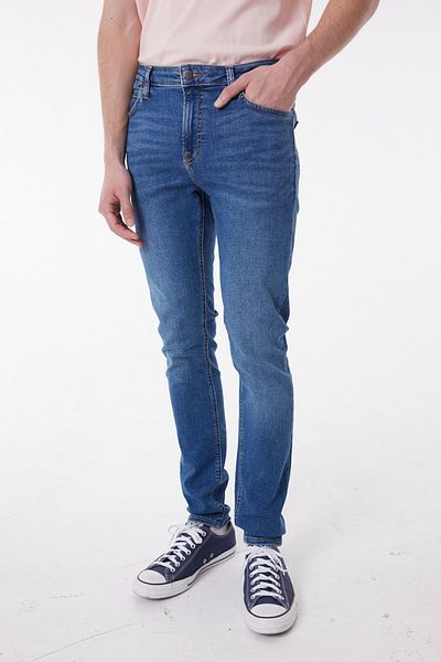 Lee Hellblaue Malone-Jeans mit schmaler Passform – Jeans mit niedriger Taille