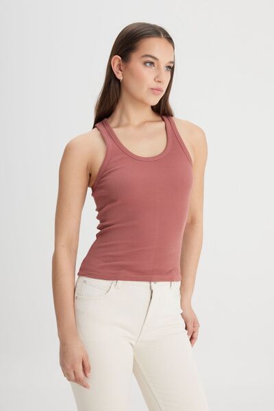 Lee Slim Fit Dar Kesim Kiremit Rengi Tişört