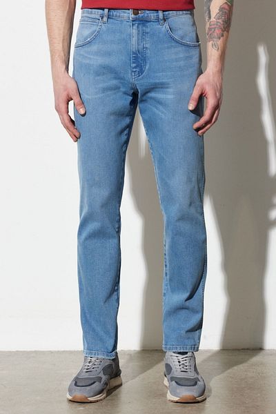 WRANGLER Flexible Jeans - River Fit, Slim Fit, normale Leibhöhe