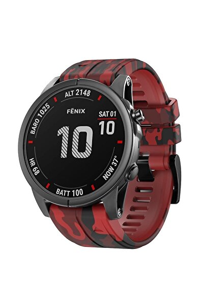Markacase Garmin Descent MK1 Quick (26MM) Kamuflaj Silikon Saat Kordonu