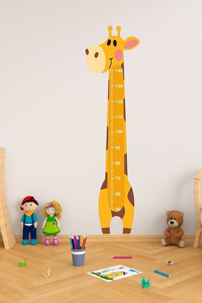 Sepet Yıldızı Autocolant Măsurător Înălțime Cameră Copii Girafă 35x135 Cm