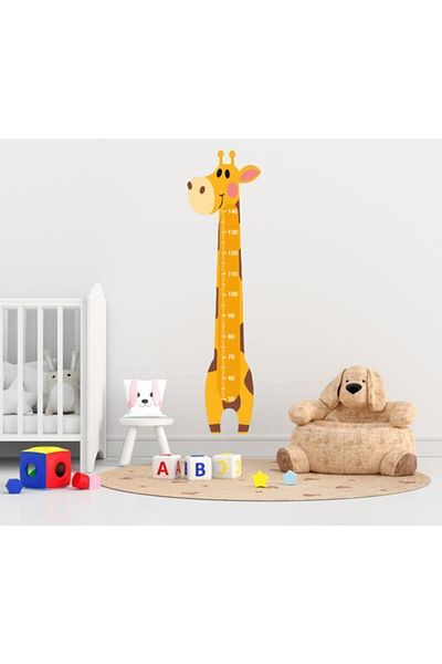 Sepet Yıldızı Autocolant Măsurător Înălțime Cameră Copii Girafă 35x135 Cm