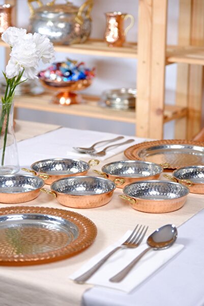 GÜR BAKIR Set of 6 Copper Breakfast Plates
