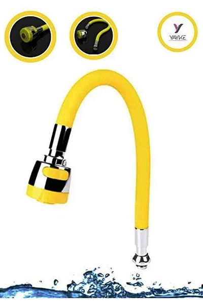 Universal Flexible Yellow Telescopic - Tap Head, Spiral Hose