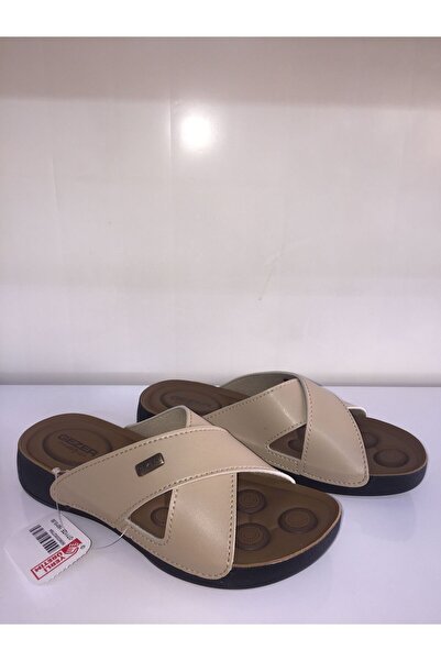 GEZER çapraz bej terlik