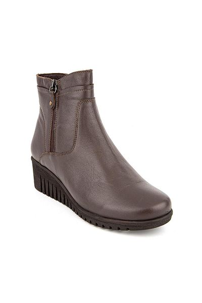 Muya Londo 6 Point Anatomical Sole Heel Spur Genuine Leather Women's Boots