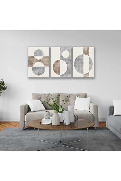 vientex Dekoratif Bohem Retro Art Minimal 3lü Set Tablosu - MNT121